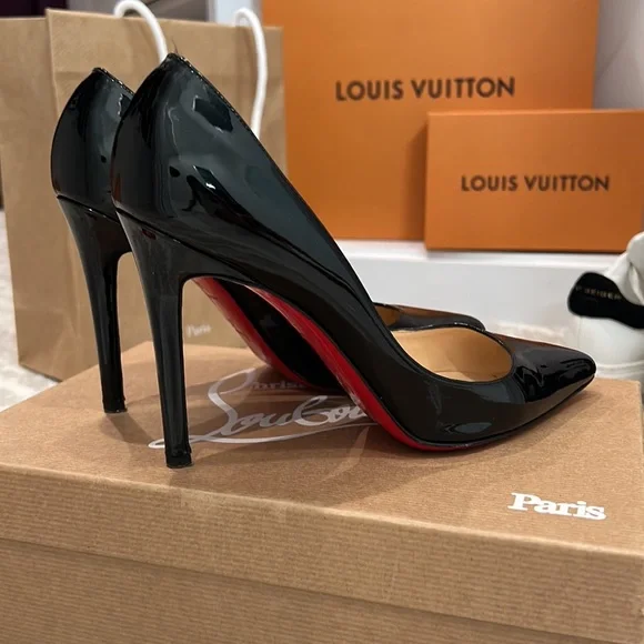 Christian Louboutin Shoes Christian Louboutin Pigalle 0 Black Patent Size 375 Poshmark